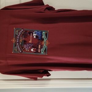 Tommy Bahama Men's Burgundy Graphic Button Down Shirt